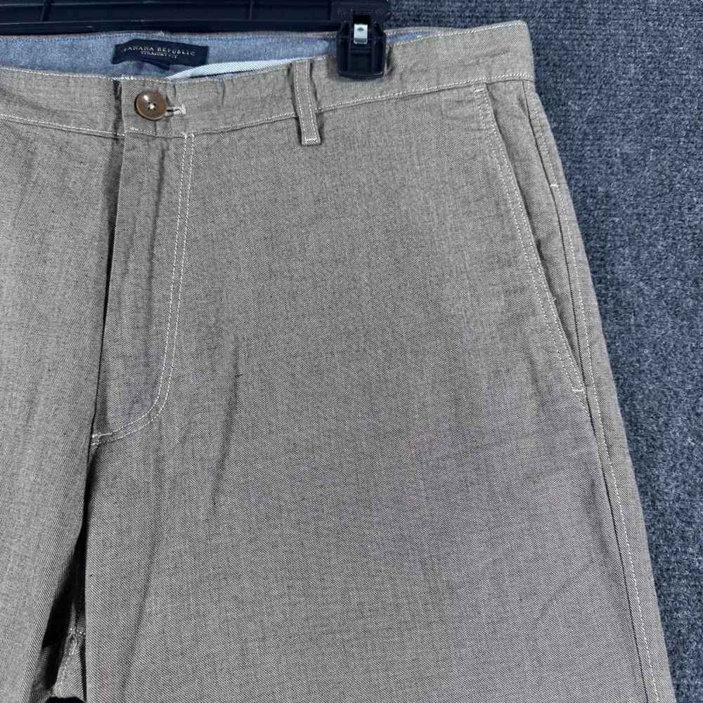 Banana Republic Pants Mens 36x30 Tan Straight Fit Cotton Slub Chino Casual